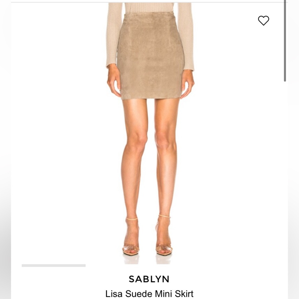 PRICE DROP Sablyn - Lisa Suede Mini Skirt. Never worn!!!